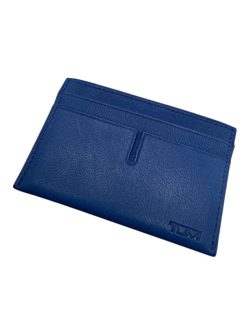 Tumi Blue Leather Cardholder Wallets Blue