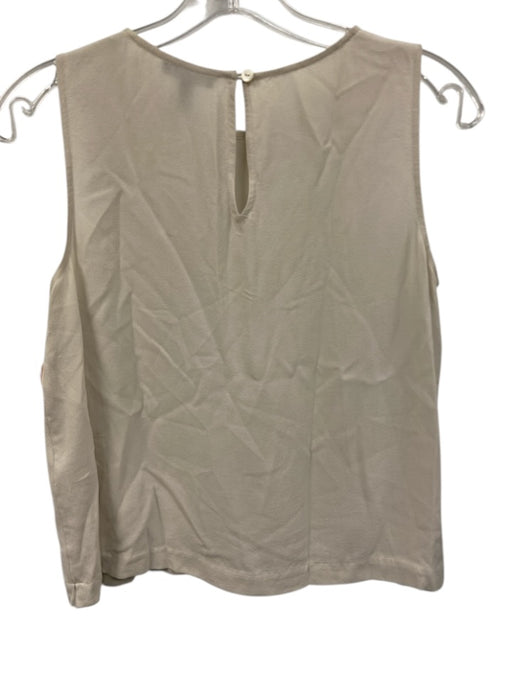 Eileen Fisher Size PS/XS Light Beige Silk Sleeveless Tank Elastic Waist Pant Set Light Beige / PS/XS