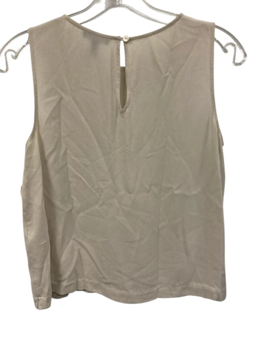 Eileen Fisher Size PS/XS Light Beige Silk Sleeveless Tank Elastic Waist Pant Set Light Beige / PS/XS