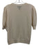 Aqua Cashmere Size XL Cream White Cashmere Short Puff Sleeve Bedazzled Sweater Cream White / XL