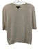 Aqua Cashmere Size XL Cream White Cashmere Short Puff Sleeve Bedazzled Sweater Cream White / XL