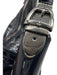 Gucci Navy Blue Patent Leather Embossed Silver Hardware Shoulder Strap Bag Navy Blue / Medium