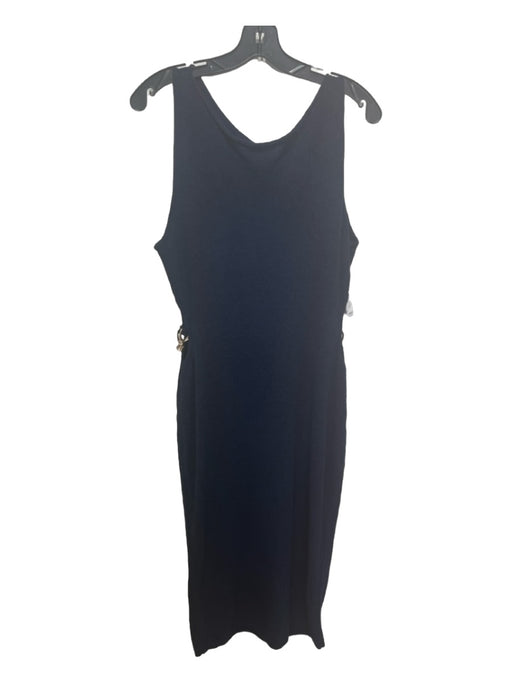 Gabrielle Union Size 0 Navy Acrylic Blend Knit Wide Neck Sleeveless Dress Navy / 0