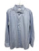 Eton Size 16.5 Blue & White Cotton All Over Print Button Down Long Sleeve Shirt Blue & White / 16.5