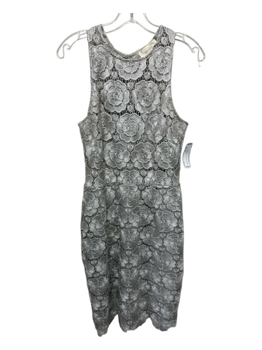 BHLDN Size 10 Grey Polyester Lace Sleeveless Midi Dress Grey / 10