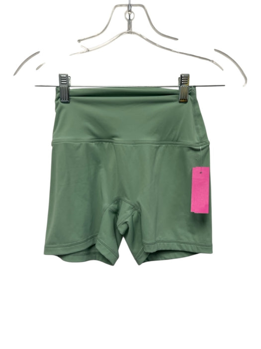 Set Active Size S Turquoise Green Nylon Blend High Rise Surplice bike Short Set Turquoise Green / S