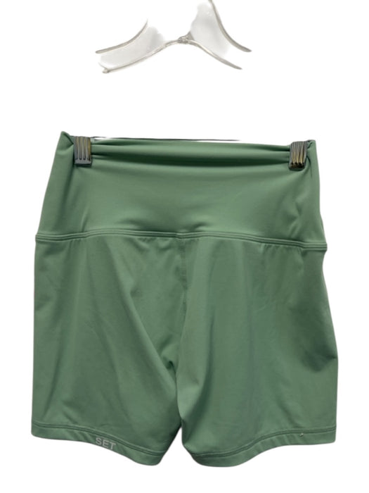 Set Active Size S Turquoise Green Nylon Blend High Rise Surplice bike Short Set Turquoise Green / S