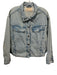 We The Free Size S Blue Cotton Light Wash Denim Distressed Detail Jacket Blue / S