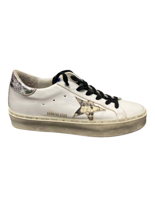 Golden Goose Shoe Size 9 White & Animal Leather Black lace back & sleeves Shoes White & Animal / 9
