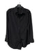 Vince Size XS Black Polyester Collared Long Sleeve Half Button Asymmetric Dress Black / XS