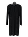 Norma kamali Size S Black Polyester Blend Deep V Neck Long Sleeve Dress Black / S