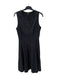 Theory Size 2 Black Cotton Blend Round Neck Sleeveless Seam Detail Dress Black / 2