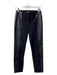 Lafayette 148 Size P Black Viscose & Leather Mid Rise Leather Panel Pants Black / P