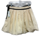 Hunter Bell Size 2 Cream & Black Polyester Bubble Hem Velvet Ribbon Mini Skirt Cream & Black / 2