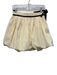 Hunter Bell Size 2 Cream & Black Polyester Bubble Hem Velvet Ribbon Mini Skirt Cream & Black / 2