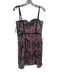 Milly Size 6 Black, Pink & Green Polyester Mesh Floral Bustier Top Dress Black, Pink & Green / 6