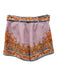 L'ATISTE Size S Pink, Orange, Blue Polyester Pleated Floral Short Set Pink, Orange, Blue / S