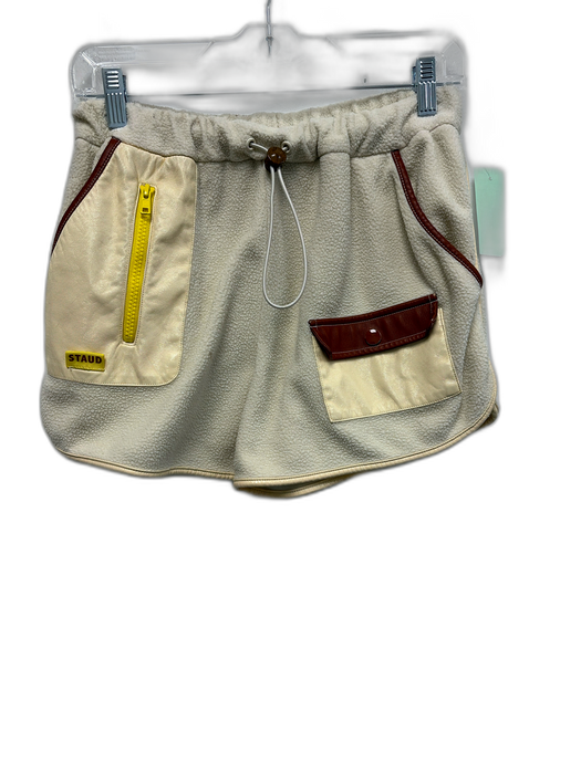 Staud Size S Beige, Brown, Yellow, Blue Polyester Fleece Color Block Shorts Beige, Brown, Yellow, Blue / S