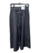 See By Chloe Size 27 Washed Black Cotton Cropped contrast stitch Wide Leg Jeans Washed Black / 27