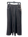 See By Chloe Size 27 Washed Black Cotton Cropped contrast stitch Wide Leg Jeans Washed Black / 27