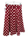 Samantha Sung Size 4 Red & White Wool & Silk Gingham A-line Belted Midi Skirt Red & White / 4