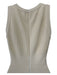 Alaia Size S/40 Cream Viscose Jacquard Knit Back Zip Scoop neck Dress Cream / S/40