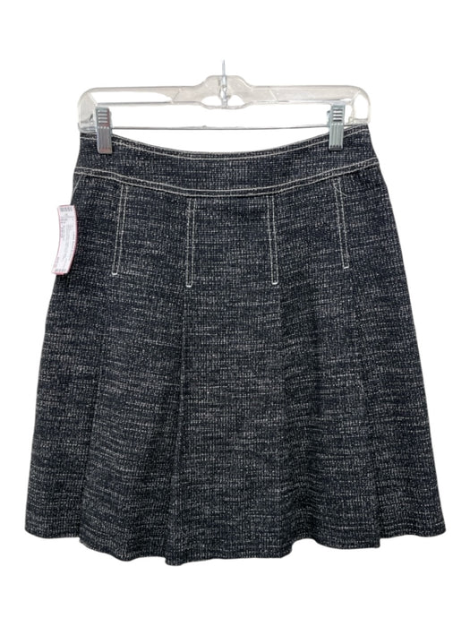 Escada Sport Size XS/34 Black & White Cotton & Acetate Crosshatching Skirt Black & White / XS/34