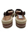 Prada Shoe Size 37.5 Brown, Beige, White Leather & Raffia Espadrille Sandals Brown, Beige, White / 37.5