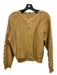 Vetta Size XS Camel Cotton Long Sleeve Cable Knit Back button Sweater Camel / XS