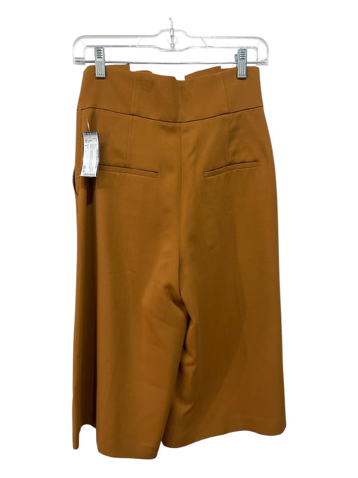 A.L.C. Size 2 Brown Viscose Blend Culotte High Rise Belted Shorts Brown / 2