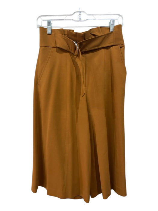 A.L.C. Size 2 Brown Viscose Blend Culotte High Rise Belted Shorts Brown / 2