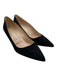 Manolo Blahnik Shoe Size 38 Black Suede Kitten Heel Pointed Toe Pumps Black / 38