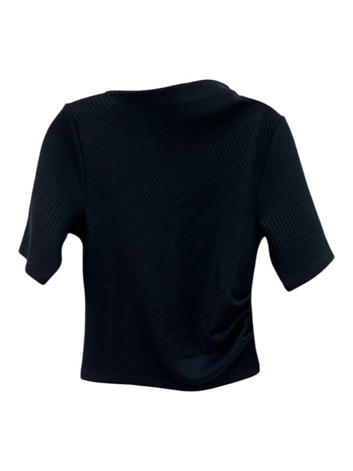 Modern Citizen Size S Black Polyester 1/2 Sleeve Ribbed Top Black / S
