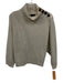 Elisabetta Franchi Size 42 Cream Viscose Blend Ribbed Knit Button Detail Sweater Cream / 42
