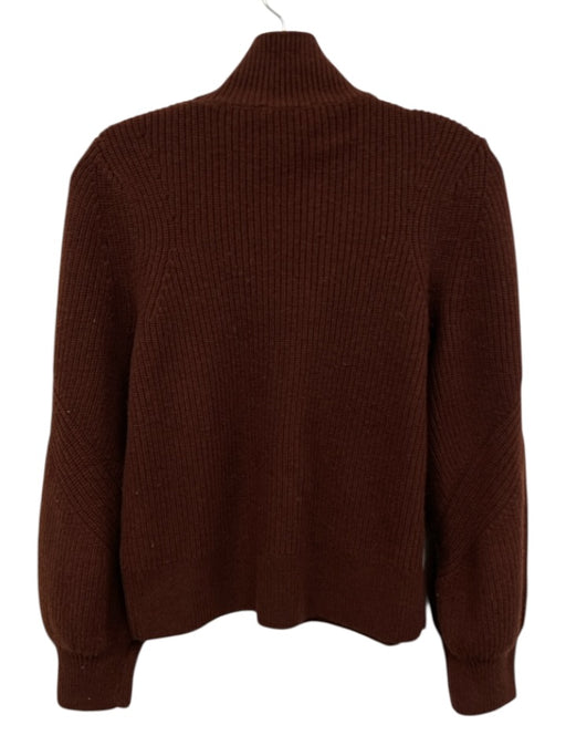 & Other Stories Size XS Brown Wool Blend Ribbed Knit Mock Neck Sweater Brown / XS