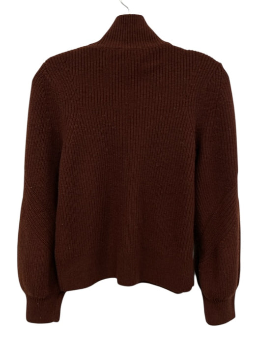 & Other Stories Size XS Brown Wool Blend Ribbed Knit Mock Neck Sweater Brown / XS