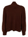 & Other Stories Size XS Brown Wool Blend Ribbed Knit Mock Neck Sweater Brown / XS