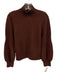 & Other Stories Size XS Brown Wool Blend Ribbed Knit Mock Neck Sweater Brown / XS