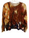 Minnierose Size XS Red, Orange, Blue Cashmere Abstract Ribbed Collar Sweater Red, Orange, Blue / XS