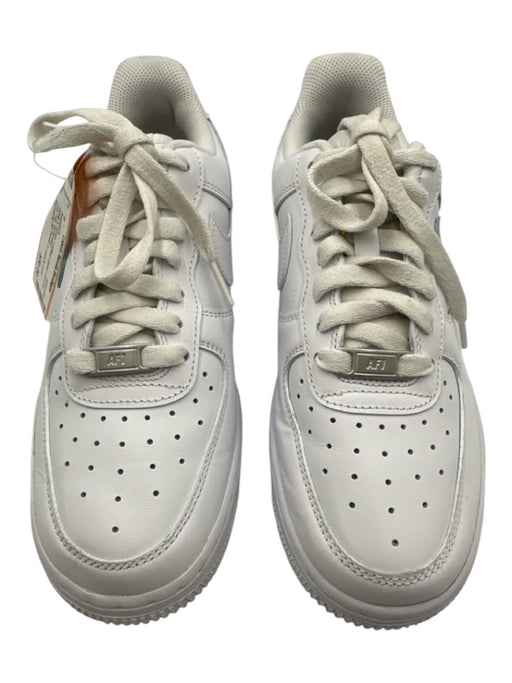 Nike Shoe Size 7.5 White & Green Leather Upper Lace Up Low Top Sneakers White & Green / 7.5