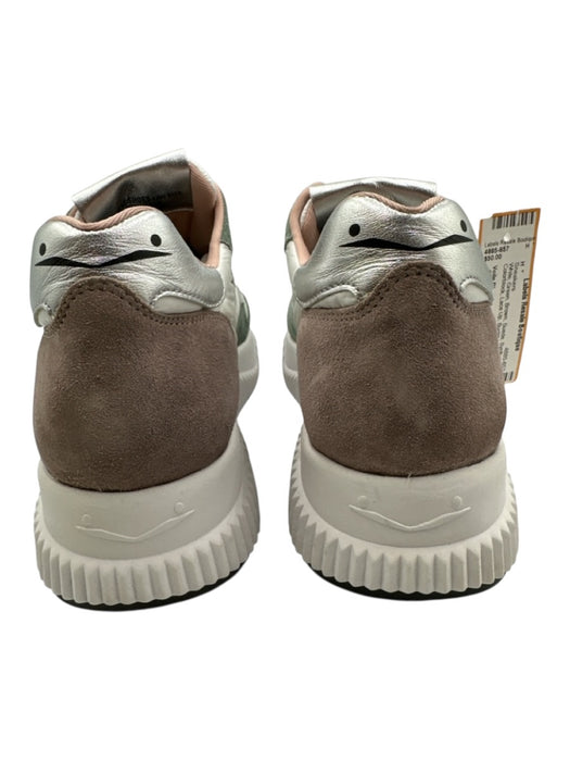 Voile Blanche Shoe Size 38 White, Green, Brown Suede Synthetic Lace Up Sneakers White, Green, Brown / 38