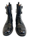 Church's Shoe Size 37.5 Black Leather Buckle Detail Studded Combat Boots Black / 37.5