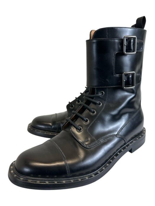 Church's Shoe Size 37.5 Black Leather Buckle Detail Studded Combat Boots Black / 37.5