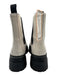 Marc Fisher Shoe Size 7 White & Black Leather Upper Lug sole Chelsea Boots White & Black / 7
