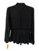 Go > Go Silk Size XS Charcoal Gray Silk Button Down Sheer Detail Long Sleeve Top Charcoal Gray / XS