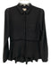 Go > Go Silk Size XS Charcoal Gray Silk Button Down Sheer Detail Long Sleeve Top Charcoal Gray / XS