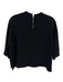 Celine Size 34 / XS Black Viscose Blend Short Sleeve Back Zip Boxy Top Black / 34 / XS