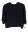 Celine Size 34 / XS Black Viscose Blend Short Sleeve Back Zip Boxy Top Black / 34 / XS
