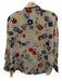 Claudie Pierlot Size 38 / S Cream, Blue, & Multi Silk Semi Sheer Flowers Top Cream, Blue, & Multi / 38 / S