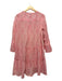 Juliet Dunn Size 1/S Pink & White Cotton Long Sleeve Scallop Detail Dress Pink & White / 1/S